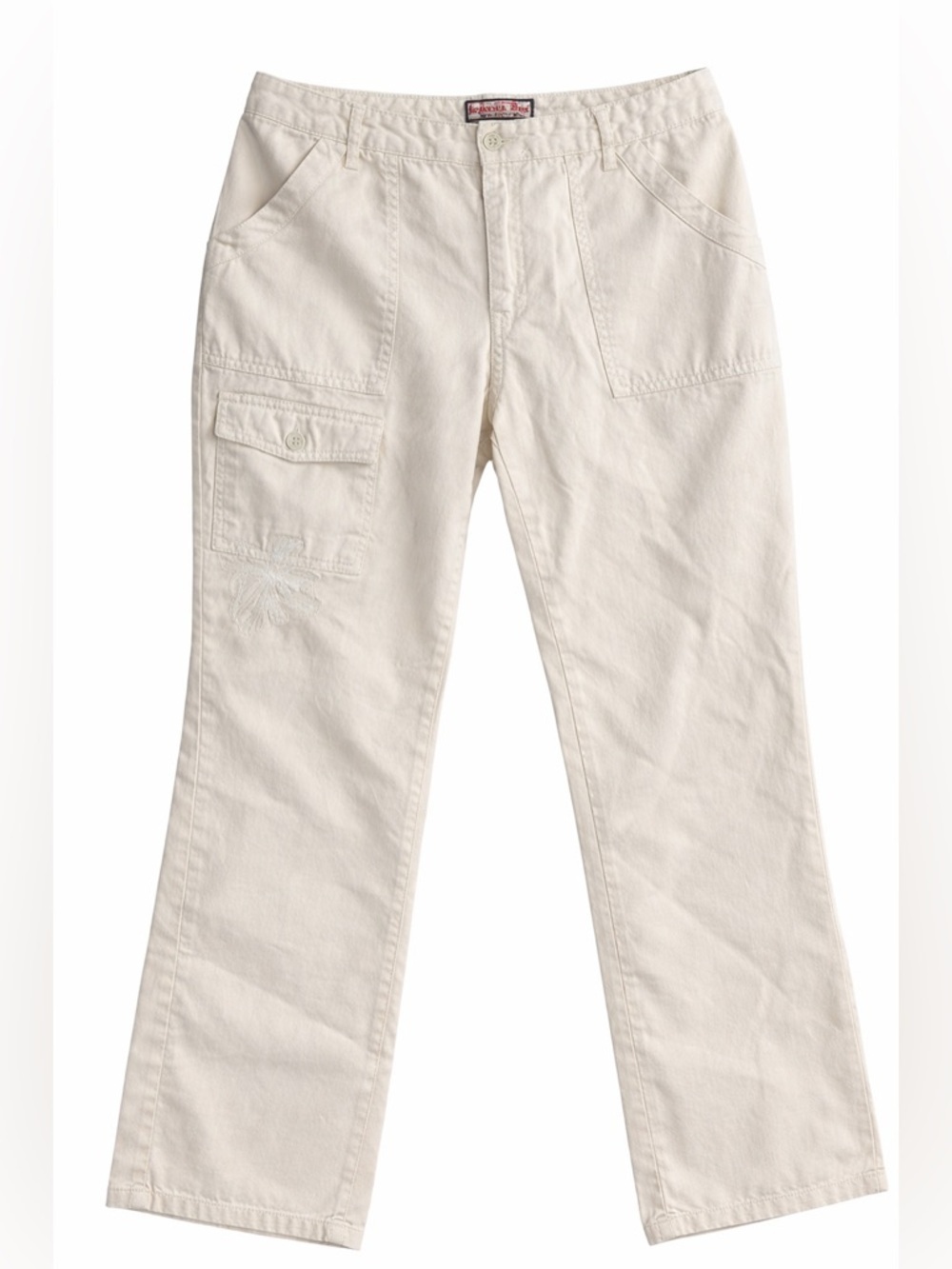 Y2K Cargo Khakis Pants with embroidered pocket detail - 12